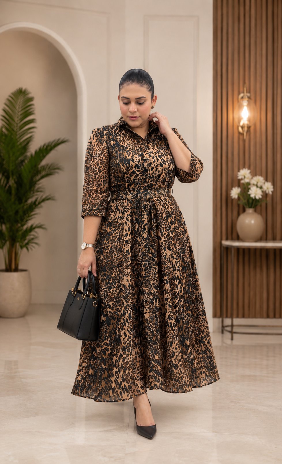 Vestido animal print 