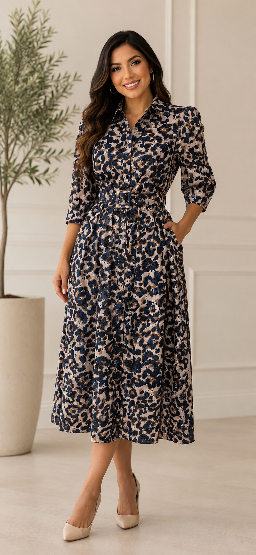 Vestido animal print 