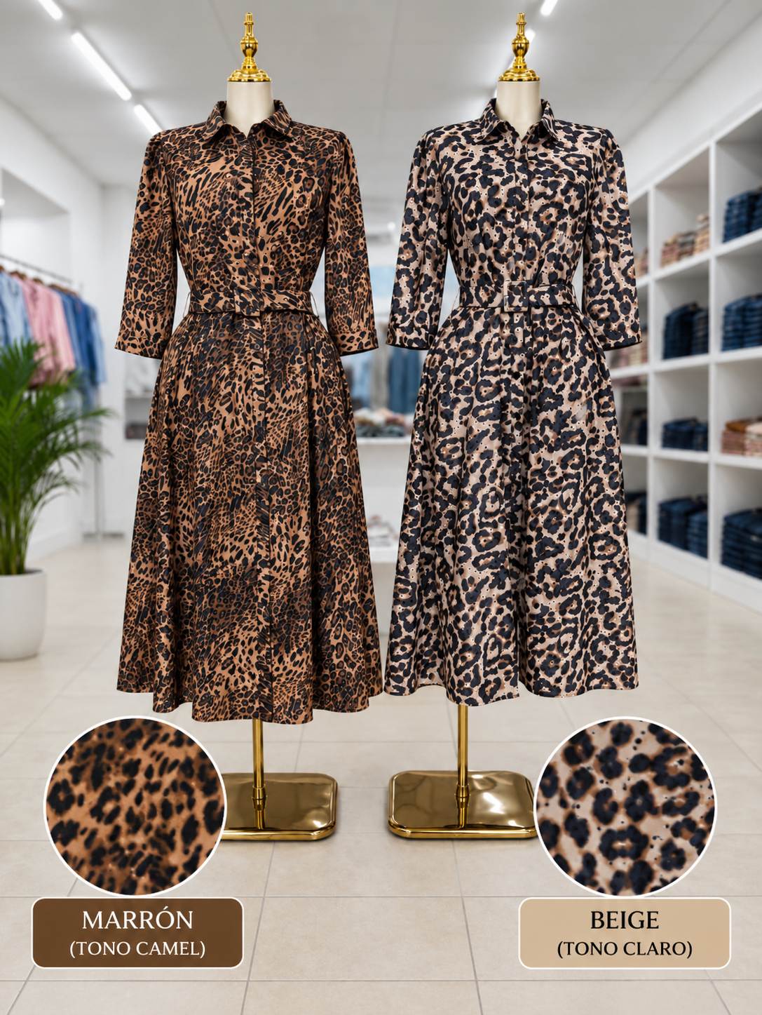 Vestido animal print 
